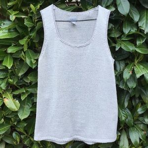 Silver Chico’s Sleeveless Sweater Shell